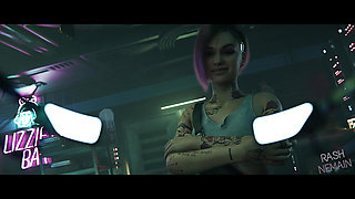 Cyberpunk 2077 judy Alvarez Love at First Braindance by Rash Nemain animation 3D Hentai