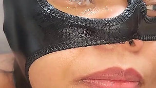3 Months Pregnant Woman Testing New Long Vibrator and Getting Cumshot in Her Eye at the End