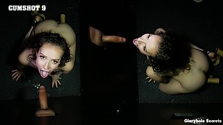Hazel Paige gets her mouth filled with sticky, hot sperm.