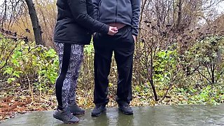 My Stepmom Takes Control of My Dick Outdoors
