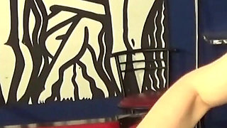 Slutty blonde mom fucking and pissing in the billiard room