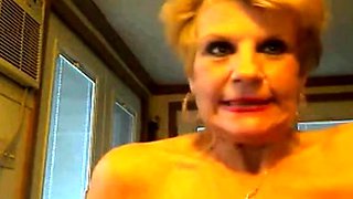 Sexy Blonde Granny Webcam Show