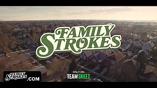 Mischievous slender babe caught stealing from her step father gets disciplined