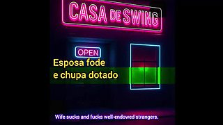 Amateur Wife First Time Gloryhole Suck and Fuck with Strangers While Cuckold Husband Watches