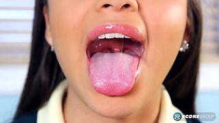 Naughty Zaya Cassidy Unleashes Her Perky Titties and Purple Pussy Lips at the School Clinic