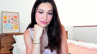 Busty brunette with big boobs rides cock