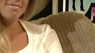 Blonde, Young, with a Small Piercing on Her Sweet Pussy