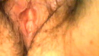 Hairy Vagina of Mature MILF Close up