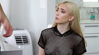 Blonde tight pussy babe solo fingering in glamour solo