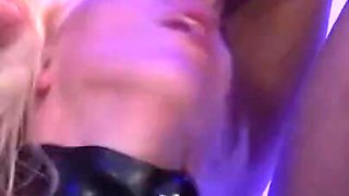 Hot blondie fucked in hardcore gangbang