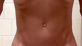 Mature MILF Bouncing Riding Dildo in Shower with Orgasm