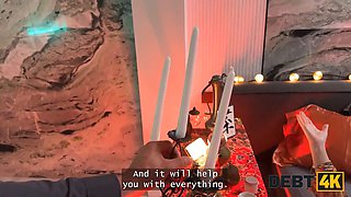 Debt4k. cool and innocent stunner with amazing hooters and abilities was a real witch in the bed