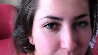 Sexy Teen Brunette Chick Handjobs POV