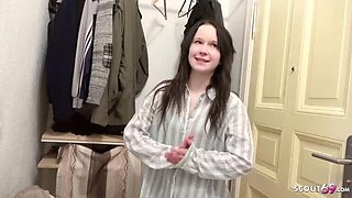 Shy German Teen Gets Picked Up & Fucked Hard in Public Street Casting