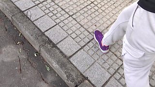 This Muslim Woman Is Hungry! Turkish MILF Gives Me a Handjob for a Burger!