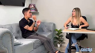Shaira gives Tommy Vergass big cock a workout with her big Colombian tits