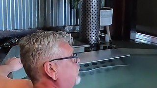 Ebony MILF Gets Her Ass Eaten and Pussy Fingered in a Hot Tub