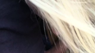 Bitch STOP - Athletic blonde get fucked in the park