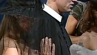 Two MILF Widows Ass Fucked and Cummed in Mouth by Priest with Huge Cock