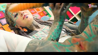 Deep into tattooed beauty Anuskatzzs holes
