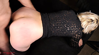 Karina Always Starts Her Day In The Doggy Style And Creampie, Horny 50y Mature.