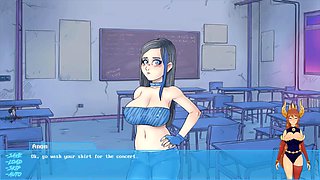 Animated hentai game with monster girls and night lessons featuring teacher Purity Sin