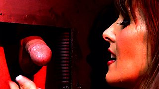Glory Hole Blowjobs and Brunettes