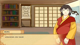 Cartoon hentai featuring a four element trainer and a sexy slave