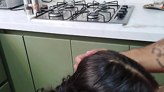 For a Good Blowjob, a Pregnant Latina, I Cum in Her Mouth POV