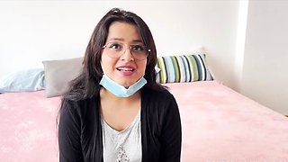 Mexicana blowjob with her big boobs