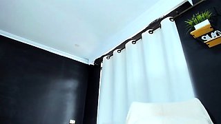 Latina tranny jerks her big cock and gets fucked