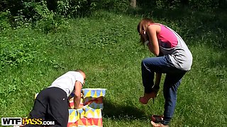 Madelyn in one of the hottest girls gets fucked in the park