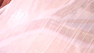 A Blindfolded and Half Naked Asian Girl Is Oiled up Before Becoming a Cum Dump