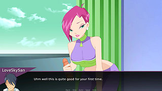Fairy Fixer V0.1.2 Part 33 Fucking Stella in the Shower and Tecna Handjob by Loveskysanx