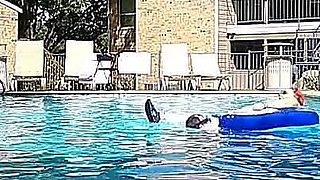 BBW Nurse Vicki Play Time in the Pool with Handsome Harry