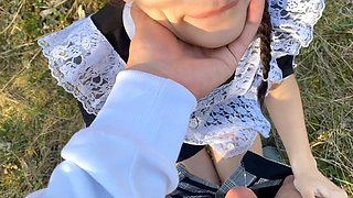 I took cute Russian girl Kate Rich to the woods after school for some fun