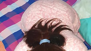 Slutwife Spit on Husband Big Dick on Knees and Deep Throat