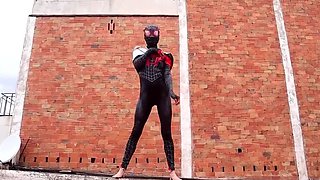 Amazing Spider-Woman Cosplay Blowjob & Squirting in Public - Magia Rosa Flexible HD Sex