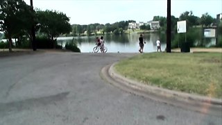 Brunette Flashing Her Titties And Pussy Outdoors In Public