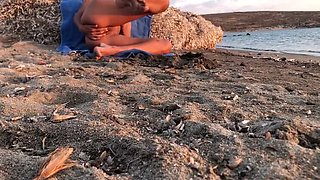 Amateur Exhibitionist Alice Nude Beach Masturbation Underwater Voyeur HD