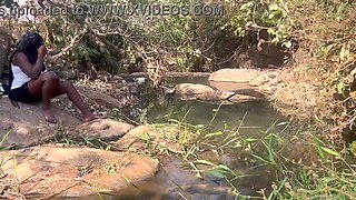 We nearly got caught by Fulanis in the riverside fucking