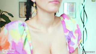 Hot Busty Brunette 020: Amateur, Bongacams  Masturbation Porn