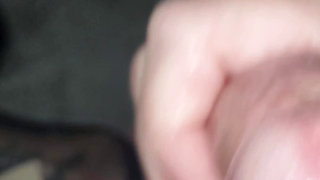 Huge Cumshot on Feet After Blowjob From Latina Wife While She Wears Stockings and Sexy Lingerie