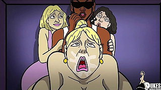 Hot Arab MILF Threesome with BBC - Big Booty Wives Take Black Dick