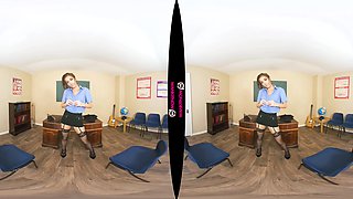 A Rewarding Wank - Gorgeous Teacher Solo Striptease In Classroom