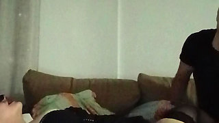 Old man playing with hot blonde milf in stockings nice wet pussy