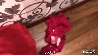 Step Mom Fucks Step Son Doggy Style in Grinch Panties - Creampie Finish - Frintteza & Frintezza