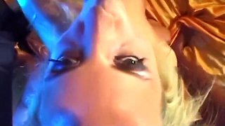 Slutty Blonde Gangbanged In A Foursome With Francesco Malcom
