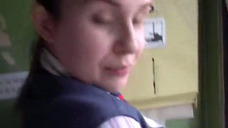 CzechStreets E Sex With A Conductor In The Toilet