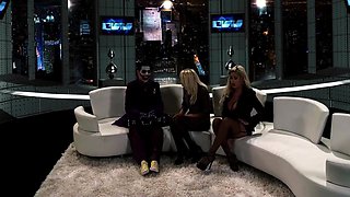 Blonde Sluts And Share Cock And Cum In Naughty Fishnet Orgy With Natasha Marley